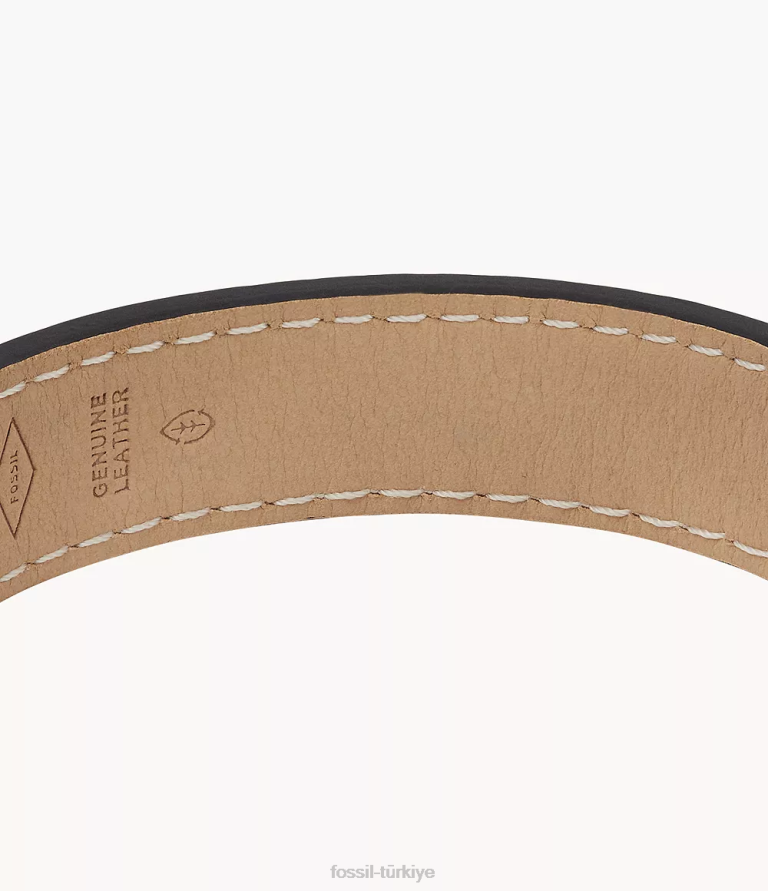 Fossil 6J041879 orta kahverengi miras d-link deri kayış bileklik takı erkekler