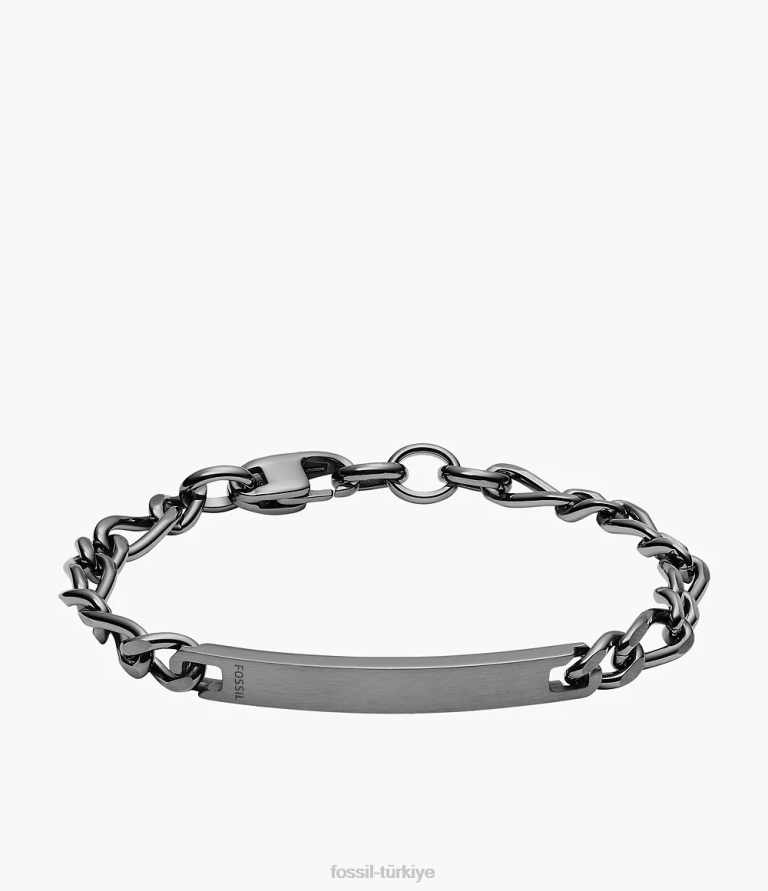 Fossil 6J041884 Sigara içmek kimliği paslanmaz çelik bilezik takı erkekler