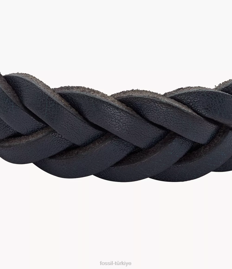 Fossil 6J041897 Donanma deri essentials deri kayış bilezik takı erkekler