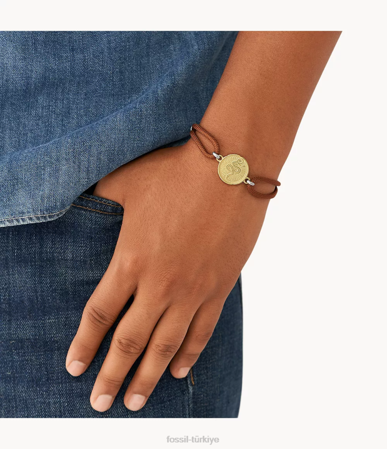 Fossil 6J041938 iki tonlu antika altın ve gümüş sawyer iki tonlu paslanmaz çelik yılan bileklik takı erkekler