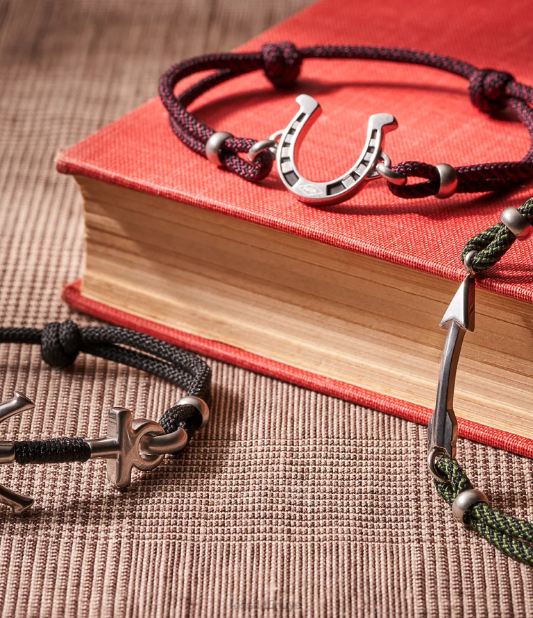 Fossil 6J041940 gümüş ton paslanmaz çelik çok sıralı bilezik takı erkekler