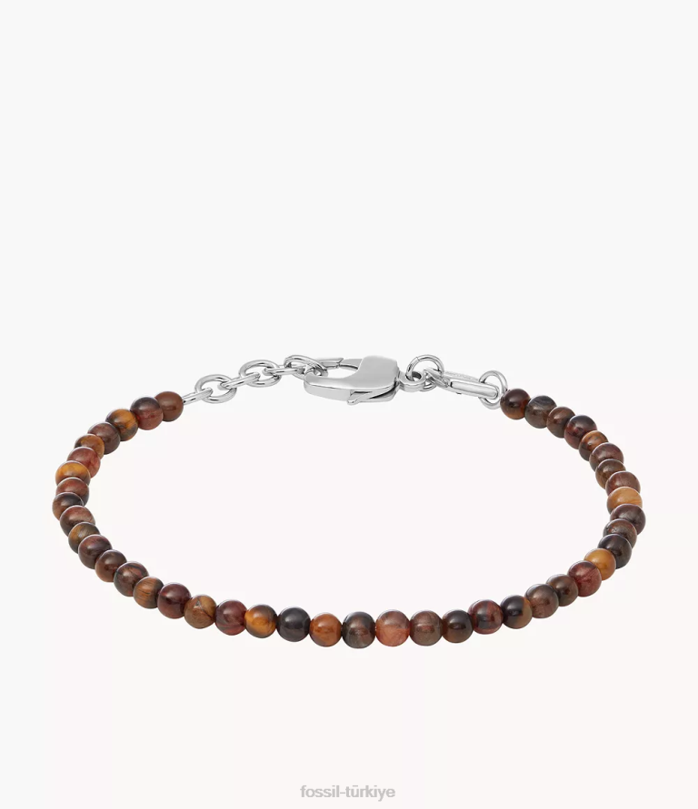 Fossil 6J041956 kaplan gözü boncuklu bilezik takı erkekler