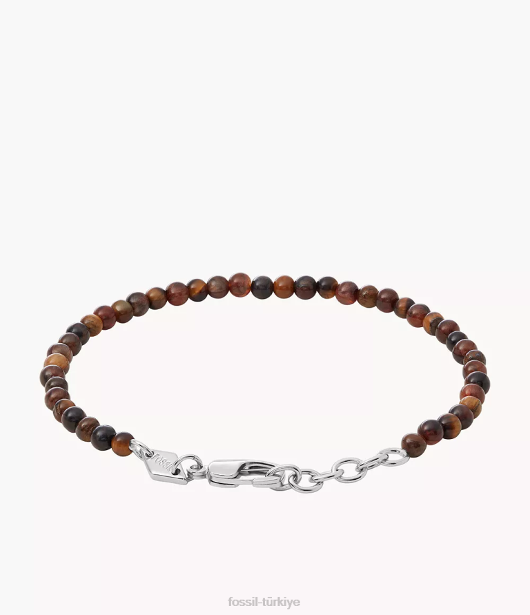 Fossil 6J041956 kaplan gözü boncuklu bilezik takı erkekler