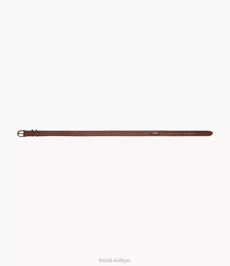 Fossil 6J041959 kahverengi miras çift sarma deri kayış bilezik takı erkekler