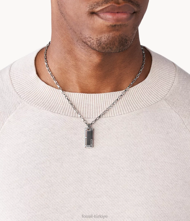 Fossil 6J041954 gümüş kolye takı erkekler