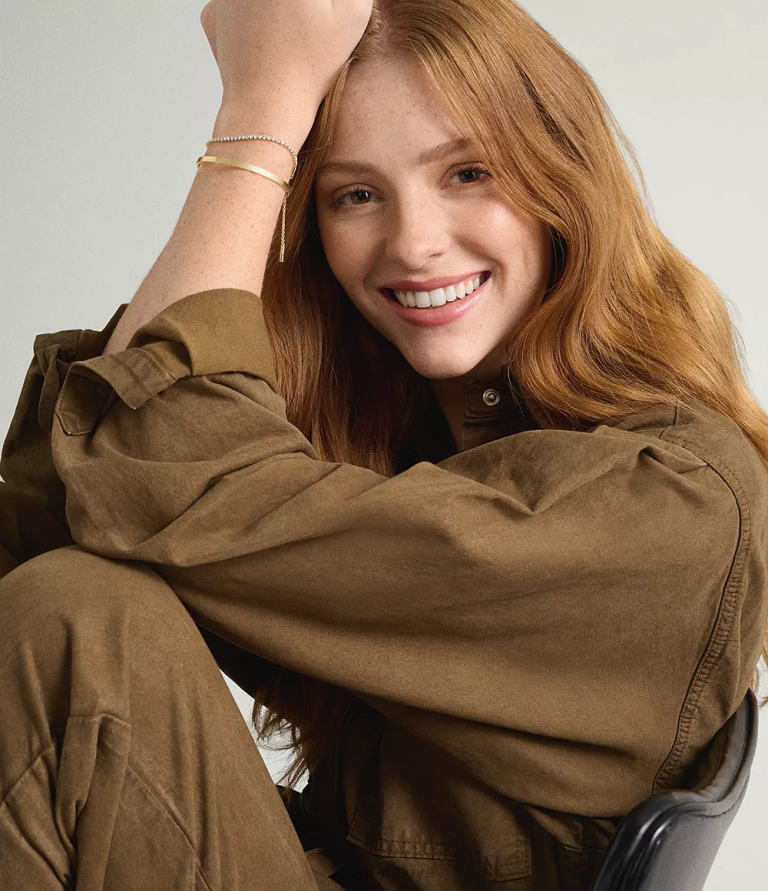 Fossil 6J041137 altın tonu paslanmaz çelik bilezik hediye seti takı kadınlar