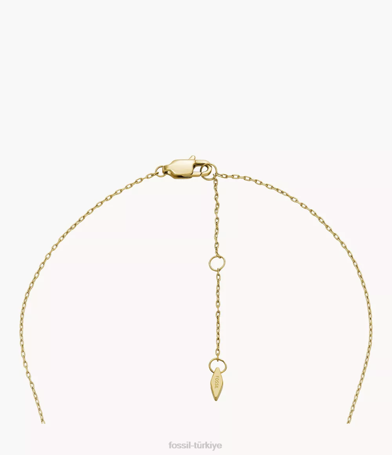 Fossil 6J041259 beyaz kristal kolye kolye ve halka küpe seti takı kadınlar