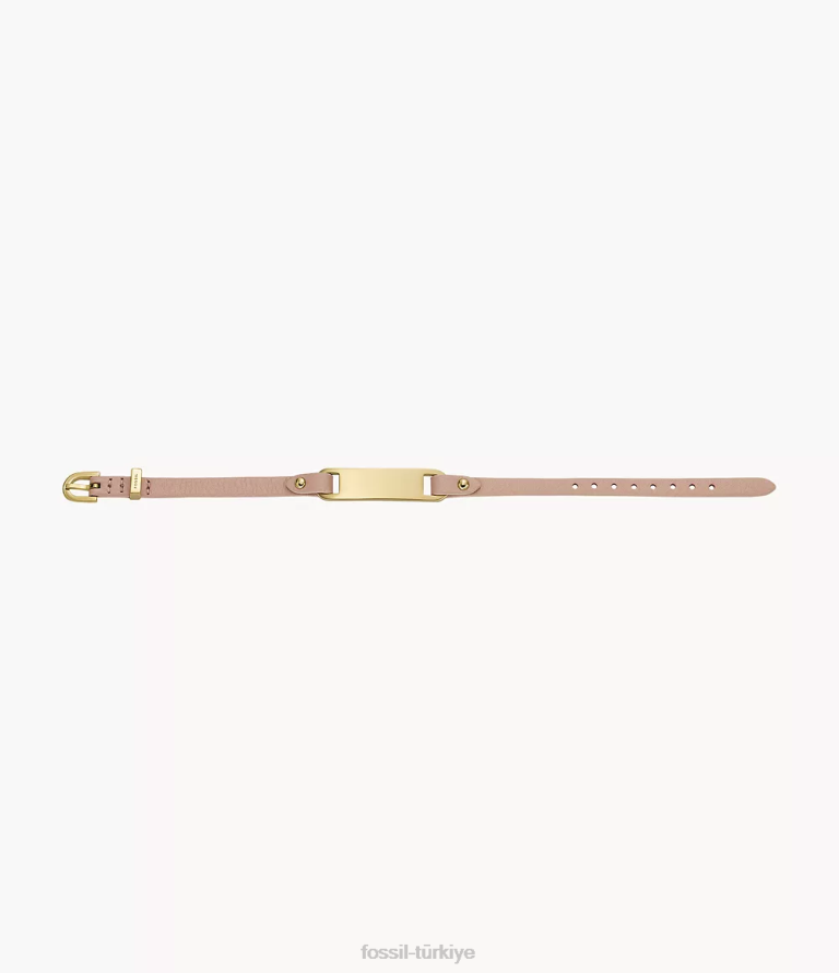 Fossil 6J041001 latte kahverengi miras plak deri kayış bilezik takı kadınlar