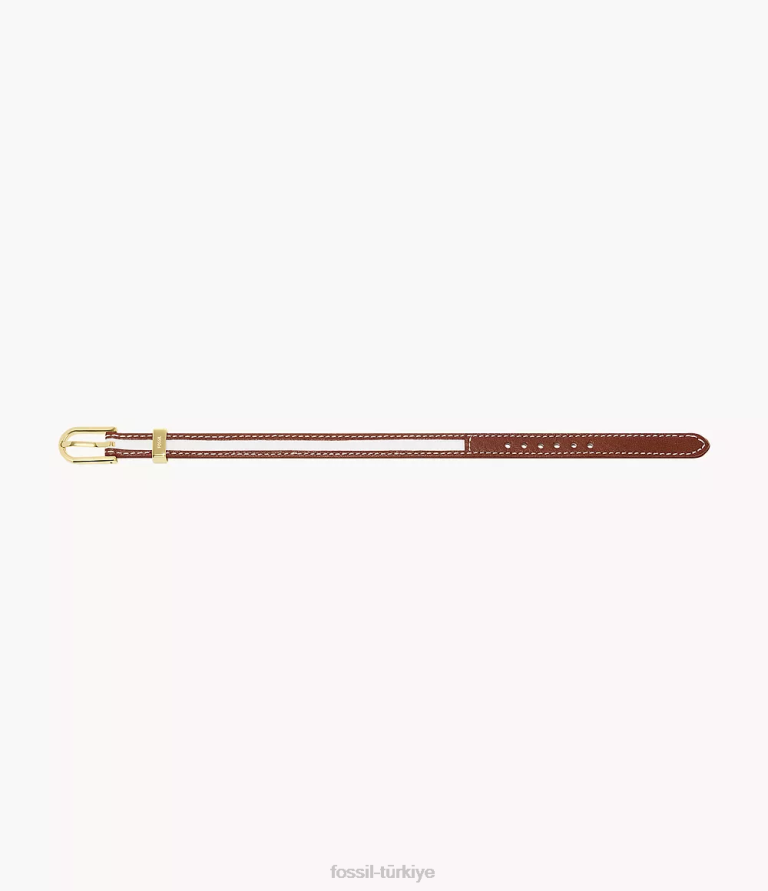 Fossil 6J041002 kahverengi ve beyaz miras d-link deri kayış bileklik takı kadınlar