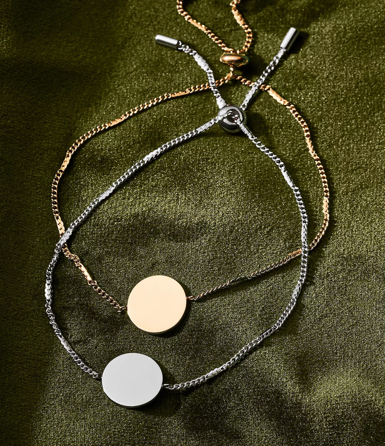 Fossil 6J041009 paslanmaz çelik şerit disk bilezik takı kadınlar