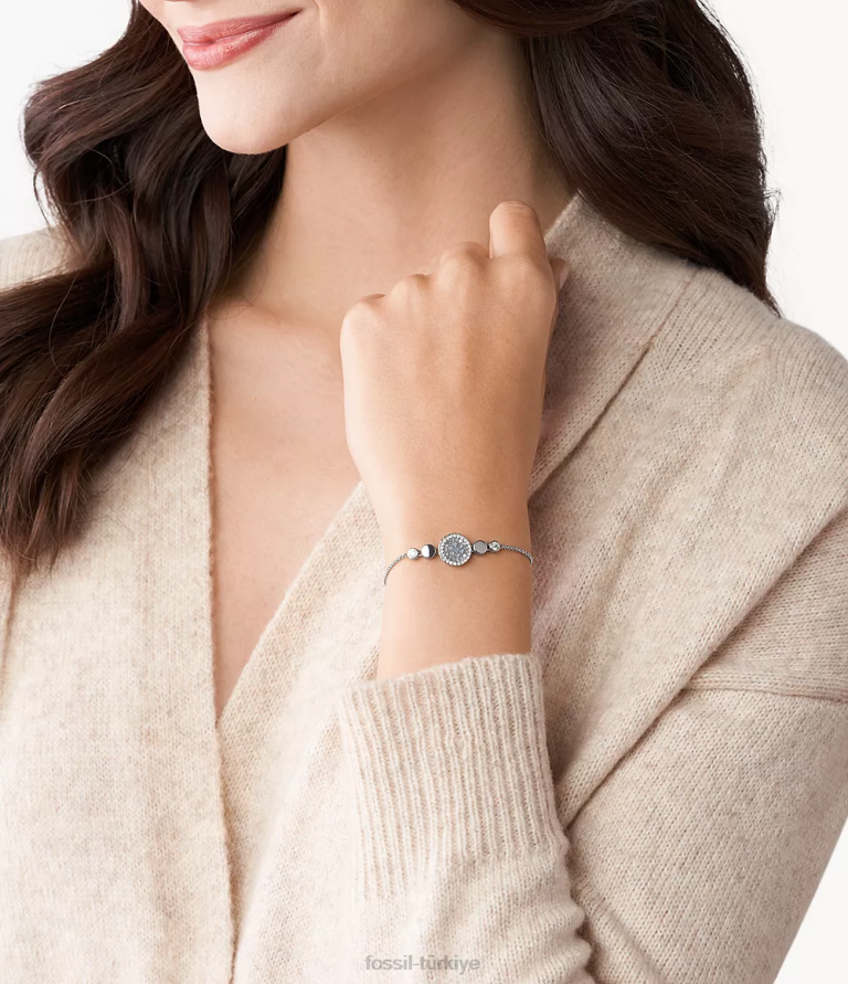 Fossil 6J041013 sedef val mozaik disk bilezik takı kadınlar