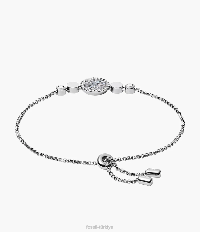 Fossil 6J041013 sedef val mozaik disk bilezik takı kadınlar