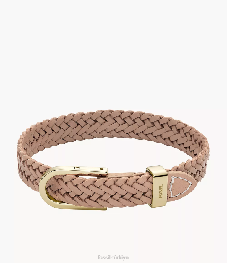 Fossil 6J041025 latte kahverengi miras d-link deri kayış bileklik takı kadınlar