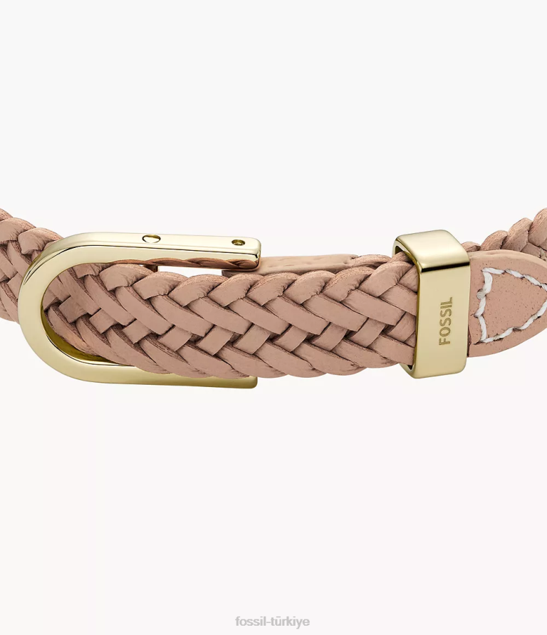 Fossil 6J041025 latte kahverengi miras d-link deri kayış bileklik takı kadınlar