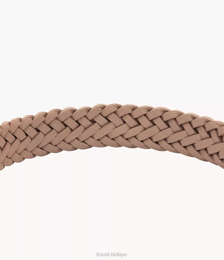 Fossil 6J041025 latte kahverengi miras d-link deri kayış bileklik takı kadınlar