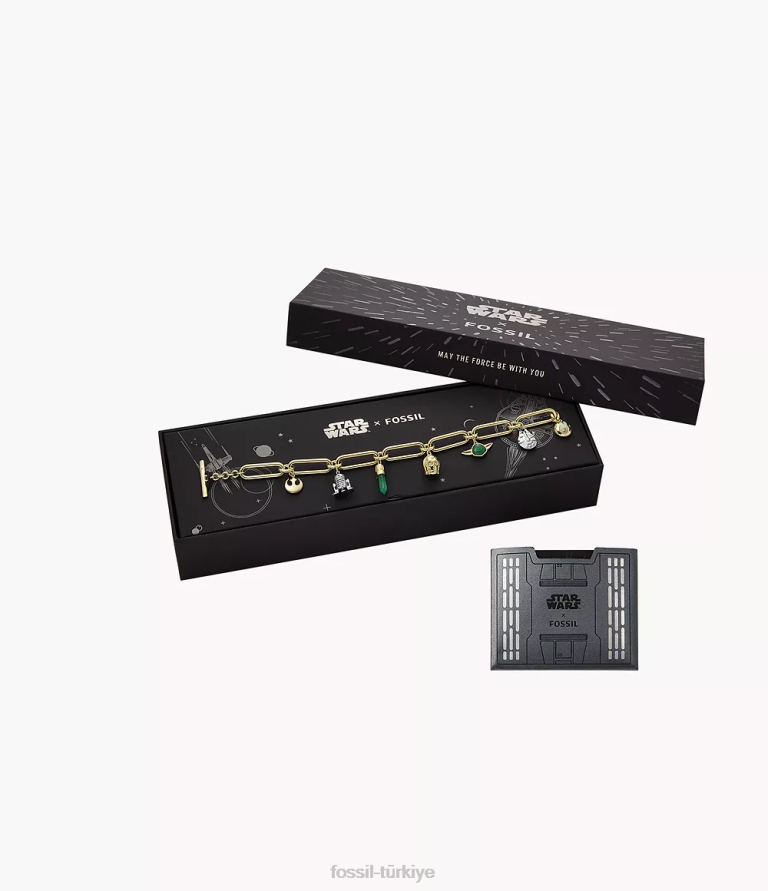 Fossil 6J04962 opal/yeşil acenturin/mavi emaye yıldız savaşları çekicilik bilezik takı kadınlar