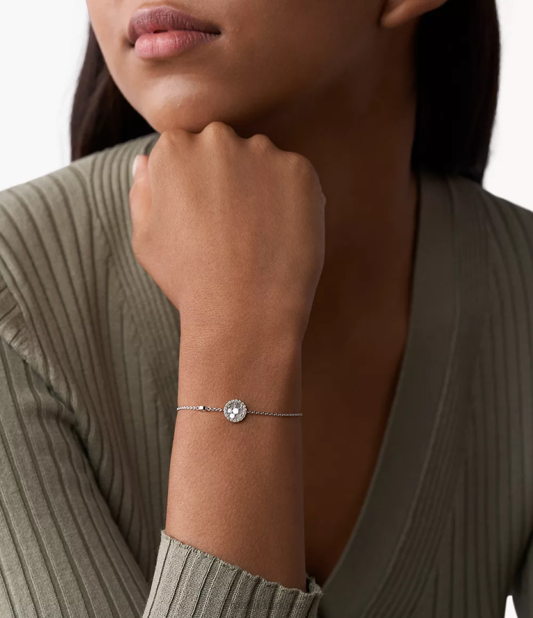 Fossil 6J04967 sedef elliott sterling istasyonu bilezik takı kadınlar