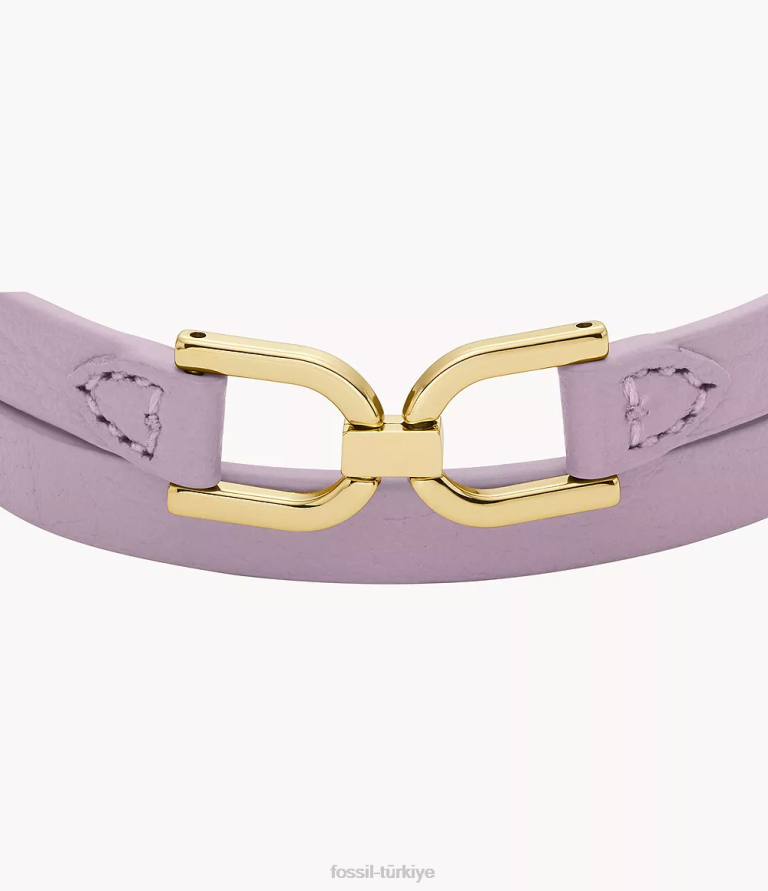 Fossil 6J04968 lavanta miras d-link deri kayış bileklik takı kadınlar