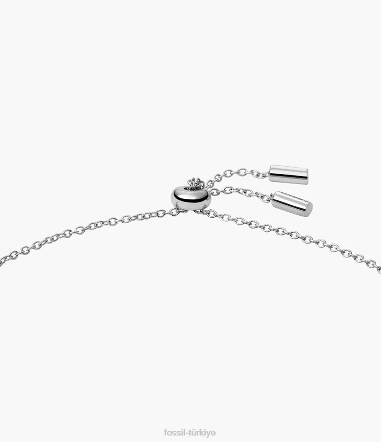 Fossil 6J04993 beyaz sedef hilal ayarlı zincir bileklik takı kadınlar