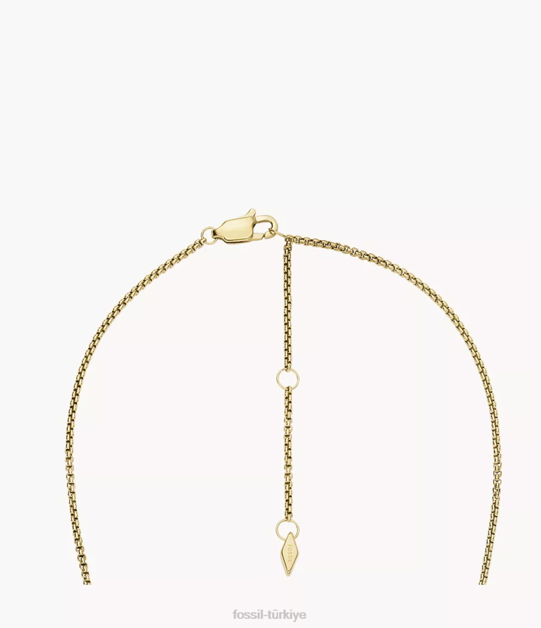 Fossil 6J041216 altın sutton simgeler paslanmaz çelik kolye kolye takı kadınlar