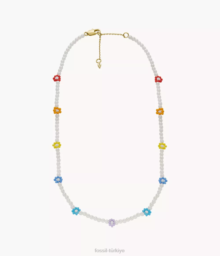 Fossil 6J041322 çok renkli boncuklu kolye takı kadınlar