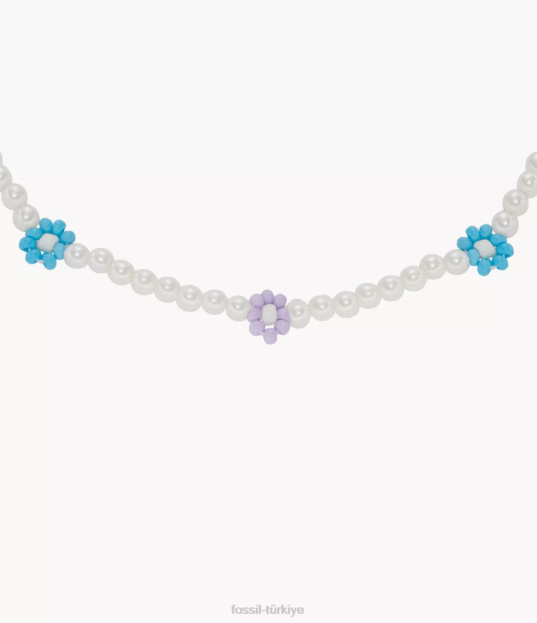 Fossil 6J041322 çok renkli boncuklu kolye takı kadınlar