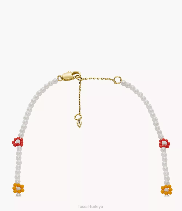 Fossil 6J041322 çok renkli boncuklu kolye takı kadınlar