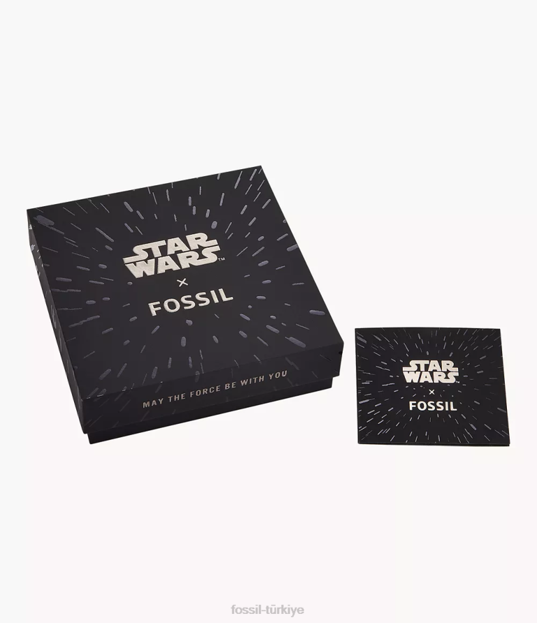 Fossil 6J04911 gümüş ton yıldız savaşları r2-d2 paslanmaz çelik künye kolye takı kadınlar