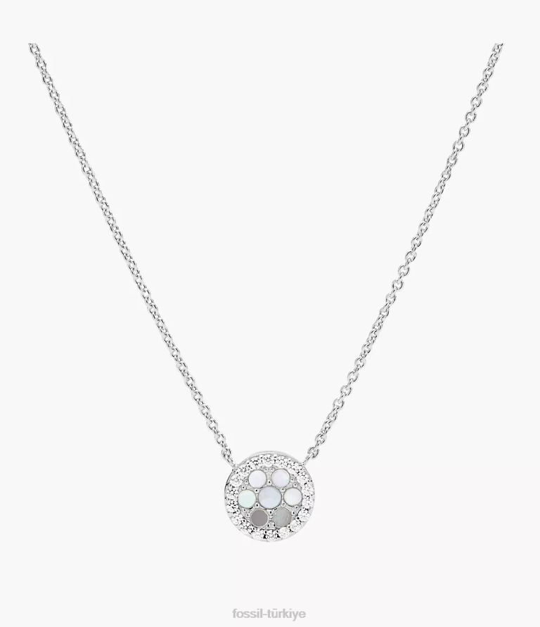 Fossil 6J04914 sedef elliott sterling kolye kolye takı kadınlar