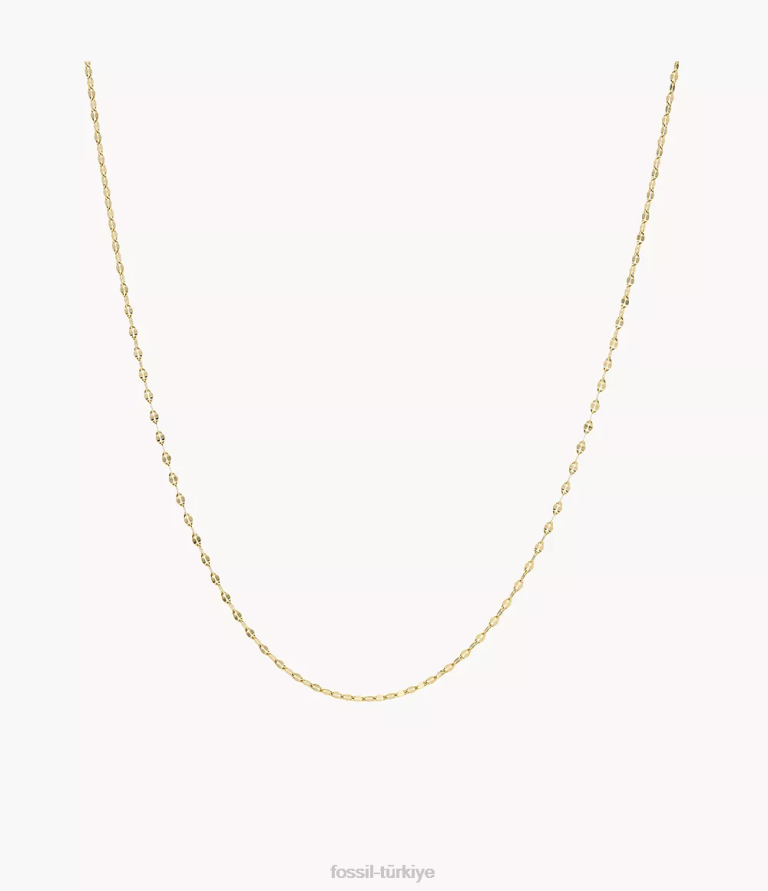 Fossil 6J04933 altın tonu corra oh çok sevimli paslanmaz çelik zincir kolye takı kadınlar