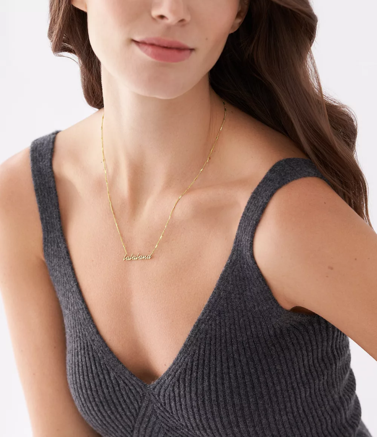 Fossil 6J04961 altın tonu la la arazi paslanmaz çelik kolye kolye takı kadınlar