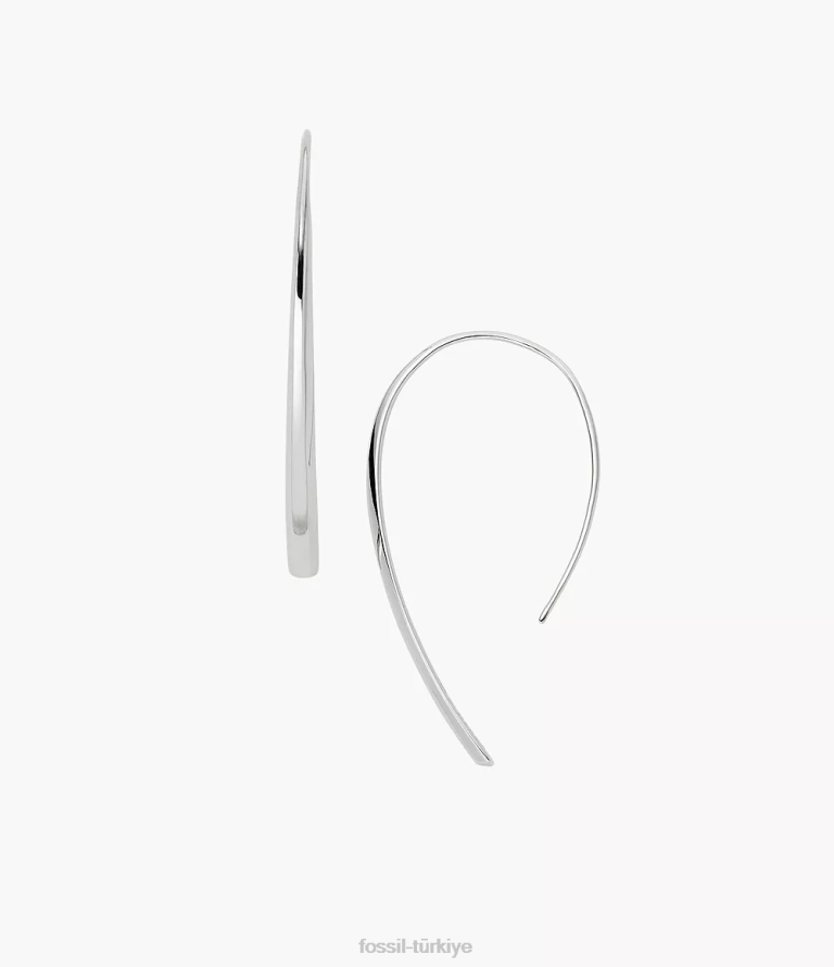 Fossil 6J041032 gümüş sadie paslanmaz çelik konik halka küpe takı kadınlar