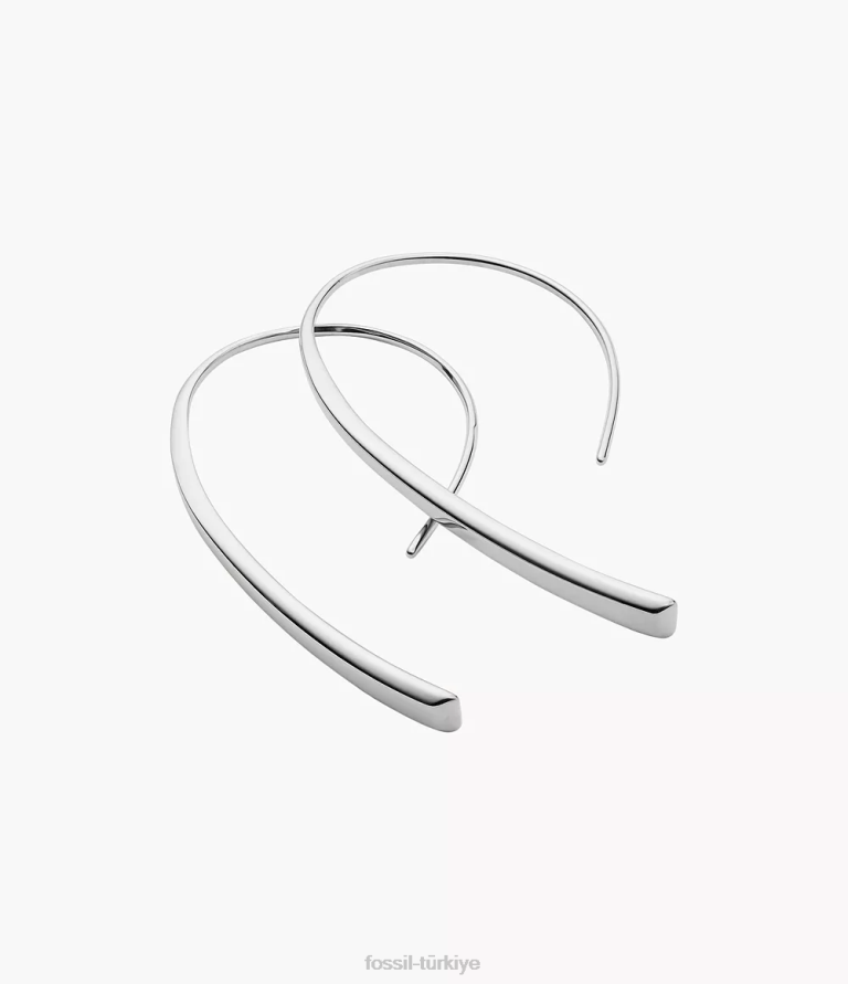 Fossil 6J041032 gümüş sadie paslanmaz çelik konik halka küpe takı kadınlar