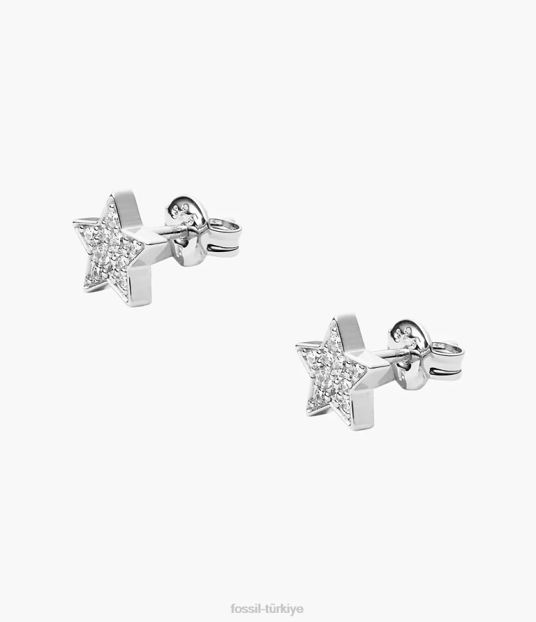 Fossil 6J041040 gümüş elliott sterling glitz yıldız çiviler takı kadınlar