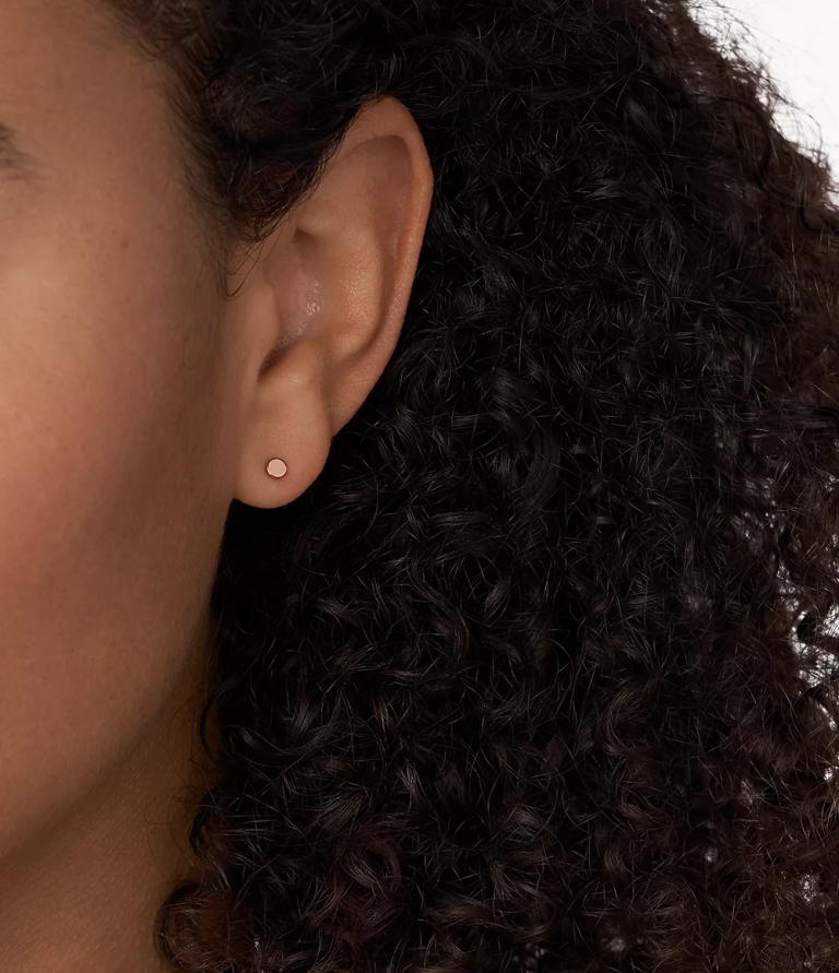 Fossil 6J041054 gül altın tonu sadie paslanmaz çelik yuvarlak saplama küpe takı kadınlar