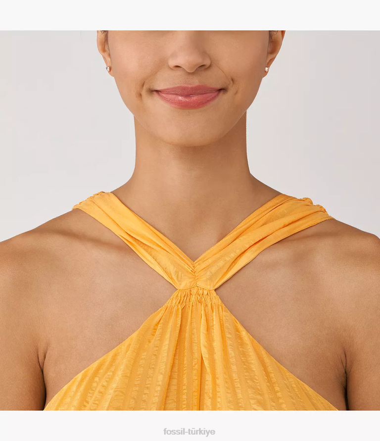 Fossil 6J041056 Altın gül gerçek aşk 14k kaplama şeffaf laboratuvarda yetiştirilen pırlanta saplama küpeler takı kadınlar