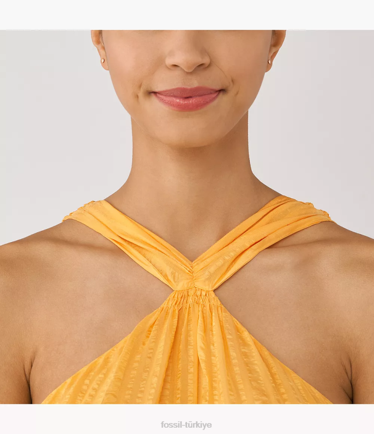 Fossil 6J041057 gül altın tonu kalpler paslanmaz çelik saplama küpeler takı kadınlar