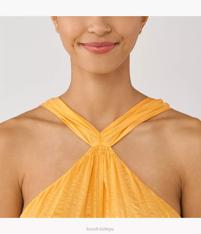 Fossil 6J041065 altın tonu kalpler paslanmaz çelik saplama küpeler takı kadınlar