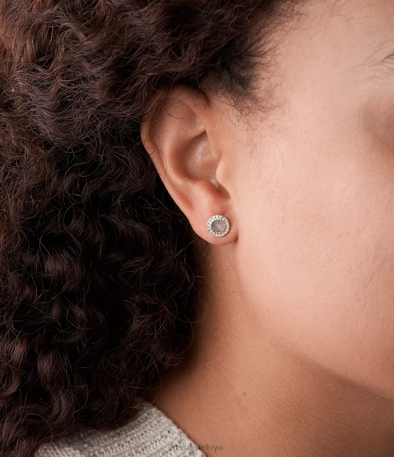 Fossil 6J041079 sedef val glitz çiviler takı kadınlar