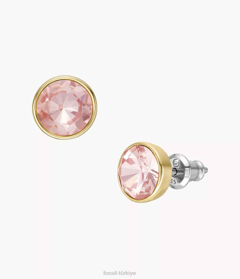 Fossil 6J041301 açık mor cam saplama küpe takı kadınlar