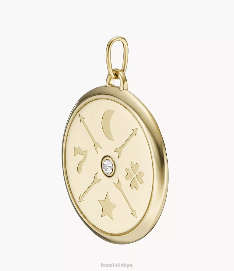 Fossil 6J041176 altın tonu ah çok büyüleyici paslanmaz çelik çekicilik takı kadınlar