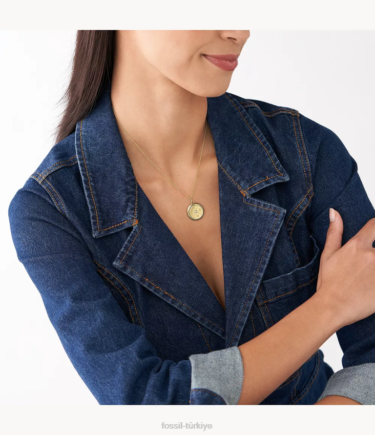 Fossil 6J041176 altın tonu ah çok büyüleyici paslanmaz çelik çekicilik takı kadınlar