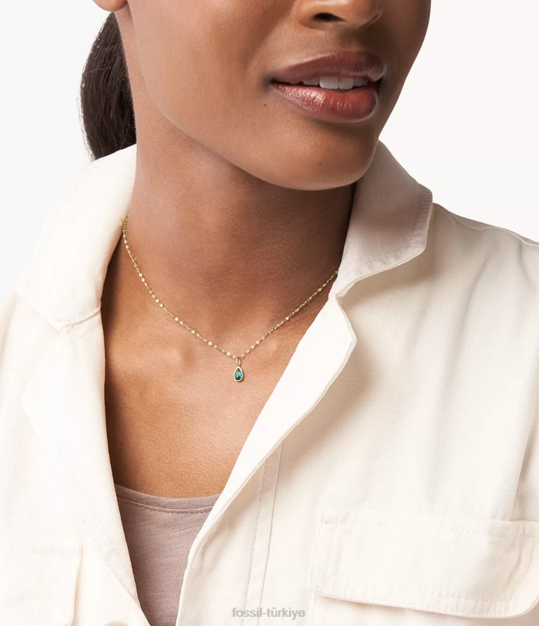 Fossil 6J041179 yeşil tonlu corra oh çok çekici mayıs burç taşı cazibesi takı kadınlar