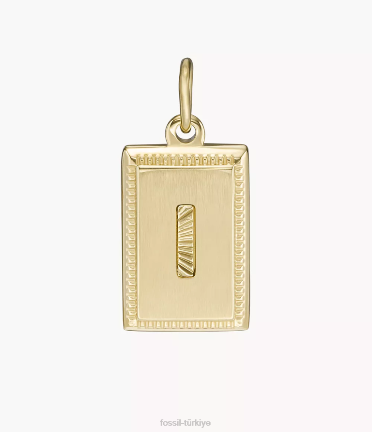 Fossil 6J041211 altın tonu ah çok büyüleyici paslanmaz çelik ilk cazibesi takı kadınlar