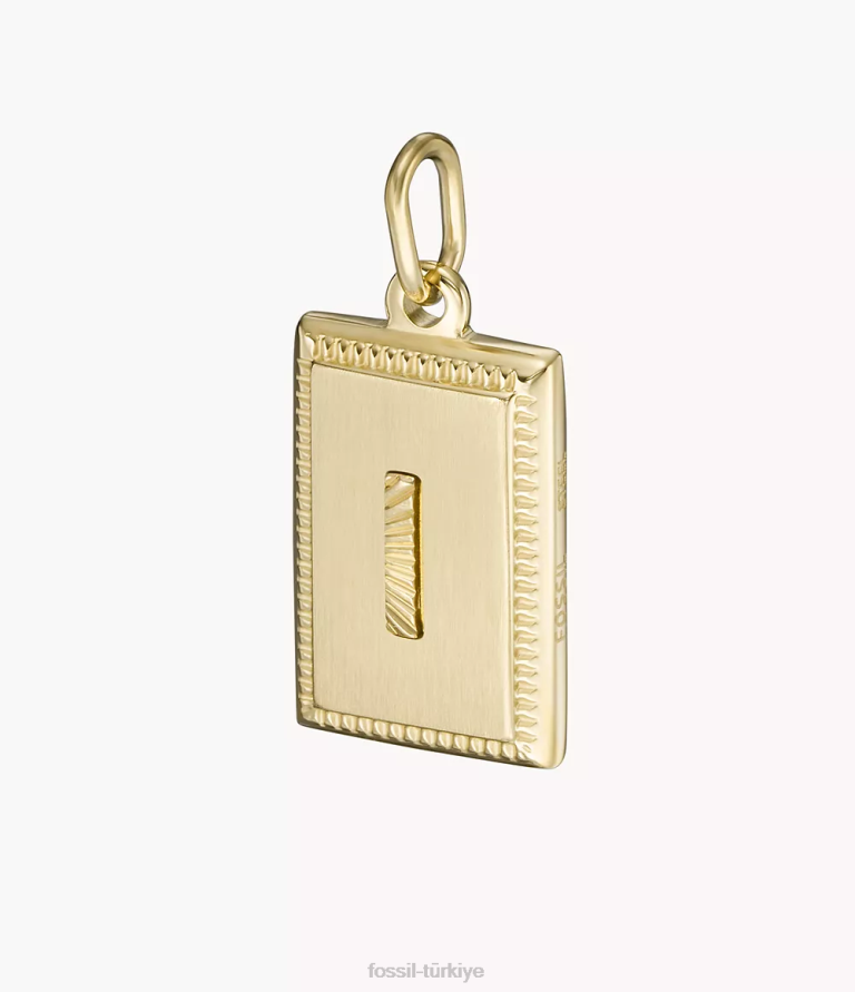 Fossil 6J041211 altın tonu ah çok büyüleyici paslanmaz çelik ilk cazibesi takı kadınlar