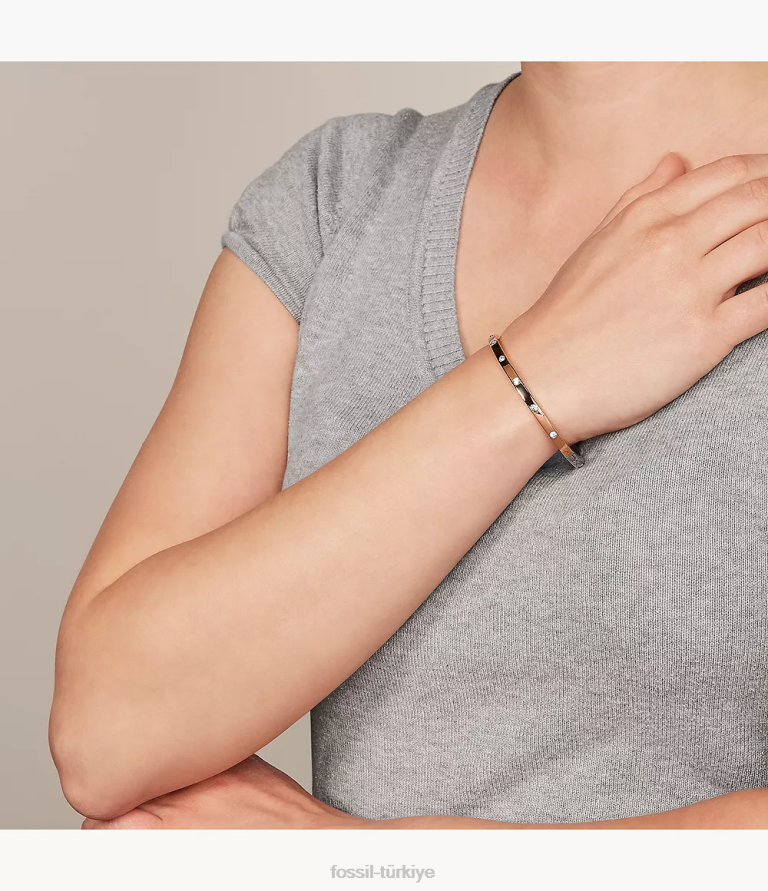 Fossil 6J041222 gül zarif nokta bileklik takı kadınlar