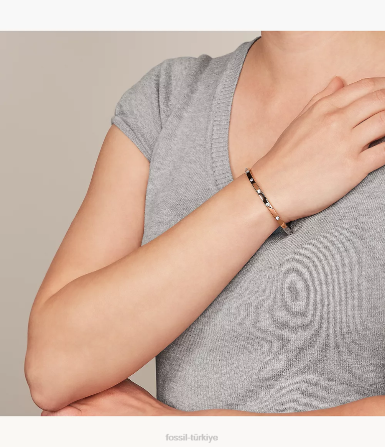 Fossil 6J041222 gül zarif nokta bileklik takı kadınlar