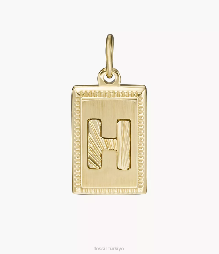 Fossil 6J041224 altın tonu ah çok büyüleyici paslanmaz çelik ilk cazibesi takı kadınlar