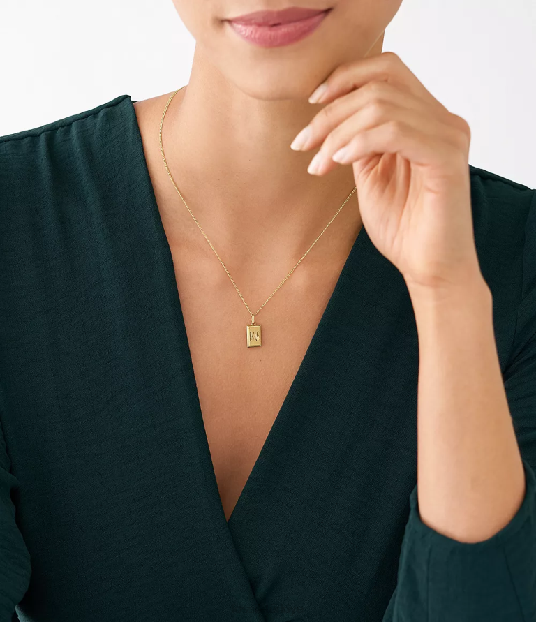 Fossil 6J041276 altın tonu ah çok büyüleyici paslanmaz çelik ilk cazibesi takı kadınlar