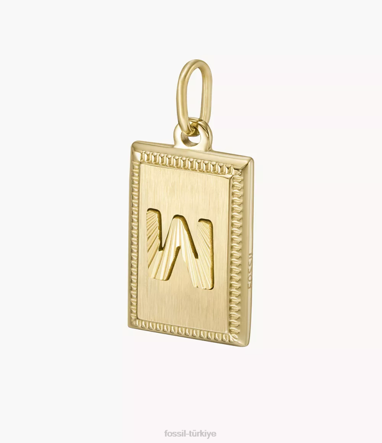 Fossil 6J041276 altın tonu ah çok büyüleyici paslanmaz çelik ilk cazibesi takı kadınlar